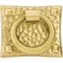 Emtek Hammered Ring 1-3/4 Inch Long Ring Cabinet Pull Satin Brass