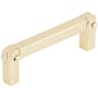 Emtek Mortise and Tenon 3 Inch Center to Center Handle Cabinet Pull Unlacquered Brass