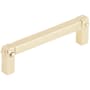 Emtek Mortise and Tenon 3-1/2 Inch Center to Center Handle Cabinet Pull Unlacquered Brass