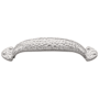 Emtek Hammered 3-1/2 Inch Center to Center Handle Cabinet Pull Satin Nickel