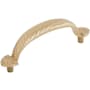 Emtek Hammered 3-1/2 Inch Center to Center Handle Cabinet Pull Satin Brass