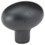 Emtek Sandcast Egg 1 Inch Oval Cabinet Knob from the Sandcast Bronze Collection Flat Black
