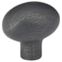 Emtek Sandcast Egg 1 Inch Oval Cabinet Knob from the Sandcast Bronze Collection Medium Bronze