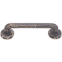 Emtek Sandcast Rod 4 Inch Center to Center Handle Cabinet Pull from the Sandcast Bronze Collection Medium Bronze