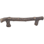 Emtek Sandcast Twig 4 Inch Center to Center Cabinet Pull from the Sandcast Bronze Collection - 25 Pack Medium Bronze