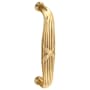 Emtek 8" Center to Center Solid Brass Ribbon and Reed Door Pull from the Brass Modern Collection French Antique