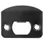 Emtek Solid Brass Full Lip 1/4" Radius Corner Strike Plate with Screw Set Flat Black