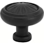 Emtek Tuscany Round 1-1/4 Inch Mushroom Cabinet Knob from the Tuscany Bronze Collection Flat Black