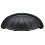 Emtek Tuscany 3 Inch Center to Center Cup Cabinet Pull from the Tuscany Bronze Collection Flat Black