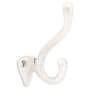 Emtek Sandcast Bronze Double Robe Hook Tumbled White Bronze