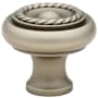 Emtek Rope 1 Inch Mushroom Cabinet Knob Pewter
