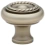 Emtek Rope 1-1/4 Inch Mushroom Cabinet Knob from the Traditional Collection - 10 Pack Pewter