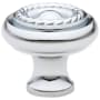 Emtek Rope 1-1/4 Inch Mushroom Cabinet Knob from the Traditional Collection - 10 Pack Polished Chrome