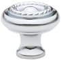 Emtek Rope 1-1/4 Inch Mushroom Cabinet Knob Polished Chrome