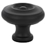 Emtek Waverly 1-1/4 Inch Mushroom Cabinet Knob Flat Black