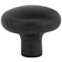 Emtek Sandcast Round 1-3/4 Inch Mushroom Cabinet Knob from the Sandcast Bronze Collection Flat Black