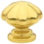 Emtek Melon 1-1/4 Inch Mushroom Cabinet Knob from the Traditional Collection - 10 Pack Polished Brass