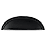 Emtek Cup 3 Inch Center to Center Cabinet Pull from the Traditional Collection - 10 Pack Flat Black