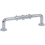 Emtek Spindle 4 Inch Center to Center Handle Cabinet Pull Polished Chrome