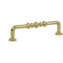 Emtek Spindle 4 Inch Center to Center Handle Cabinet Pull Polished Brass