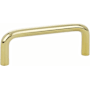 Emtek Wire 3 Inch Center to Center Wire Cabinet Pull Unlacquered Brass