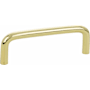 Emtek Wire 3-1/2 Inch Center to Center Wire Cabinet Pull Unlacquered Brass
