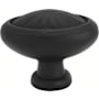 Emtek Tuscany Egg 1-3/4 Inch Mushroom Cabinet Knob from the Tuscany Bronze Collection Flat Black