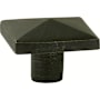Emtek Sandcast Square 1 Inch Square Cabinet Knob from the Sandcast Bronze Collection Medium Bronze