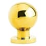 Emtek Globe 1-1/8 Inch Round Cabinet Knob from the Contemporary Collection Unlacquered Brass