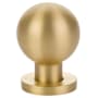 Emtek Globe 1-1/8 Inch Round Cabinet Knob from the Contemporary Collection Satin Brass