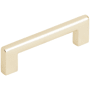 Emtek Trail 4 Inch Center to Center Handle Cabinet Pull Unlacquered Brass
