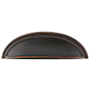 Emtek Cup 4 Inch Center to Center Cabinet Pull from the Traditional Collection Oil Rubbed Bronze