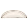 Emtek Cup 4 Inch Center to Center Cabinet Pull from the Traditional Collection Polished Nickel