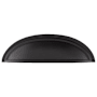 Emtek Cup 4 Inch Center to Center Cabinet Pull from the Traditional Collection - 25 Pack Flat Black