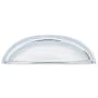 Emtek Cup 4 Inch Center to Center Cabinet Pull from the Traditional Collection Polished Chrome