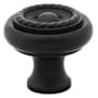 Emtek Rope 1-3/4 Inch Mushroom Cabinet Knob Flat Black