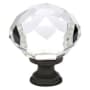 Emtek Diamond Glass 1-3/4 Inch Mushroom Cabinet Knob Oil Rubbed Bronze