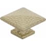 Emtek Square Dimpled 1-3/4 Inch Square Cabinet Knob Satin Brass