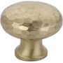 Emtek Round Dimpled 1-3/4 Inch Mushroom Cabinet Knob Satin Brass