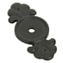 Emtek Tuscany 2.25 Inch Cabinet Knob Backplate from the Tuscany Bronze Collection Flat Black