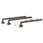 Emtek Sandcast Rod 6 Inch Center to Center Handle Cabinet Pull from the Sandcast Bronze Collection Flat Black