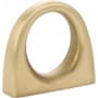 Emtek Ring 1 Inch Center to Center Finger Cabinet Pull Unlacquered Brass