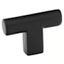 Emtek Trail 2 Inch Bar Cabinet Knob from the Contemporary Collection - 10 Pack Flat Black