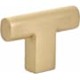 Emtek Trail 2 Inch Bar Cabinet Knob Unlacquered Brass