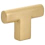 Emtek Trail 2 Inch Bar Cabinet Knob Satin Brass