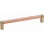 Emtek Mortise and Tenon 6 Inch Center to Center Handle Cabinet Pull Satin Brass