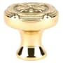 Emtek 1-1/4 Inch Mushroom Cabinet Knob from the Ribbon & Reed Collection - 10 Pack Polished Brass