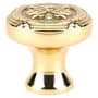 Emtek Ribbon And Reed 1-1/4 Inch Mushroom Cabinet Knob Polished Brass