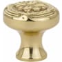 Emtek Ribbon And Reed 1-1/4 Inch Mushroom Cabinet Knob Unlacquered Brass