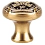 Emtek Ribbon And Reed 1-1/4 Inch Mushroom Cabinet Knob French Antique